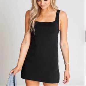 Free people mod mini dress in black!!!